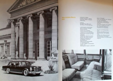 Mercedes-Benz Personenwagen Modellprogramm 1965 Automobilprospekt (0845)